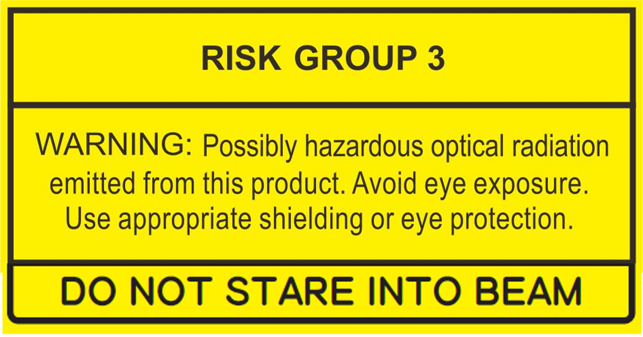 Eye Safety Group 3 Warning Label